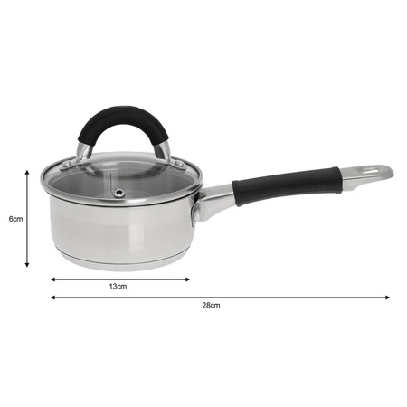 Rondel z pokrywką, stal Ø12cm 0,5l Kingho KH-1253