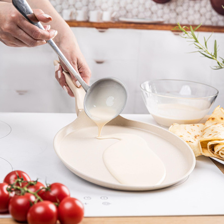 Patelnia do naleśników, kolor bezowy-marmurek, Ø24cm Klausberg KB-7958