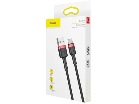 BASEUS Kabel USB Type C 0,5m (CATKLF-A91) Black+Red