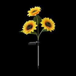 Ozdobne ogrodowe lampki solarne Rebel - słonecznik