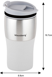 Kubek termiczny, beżowy, 320ml Klausber KB-7628