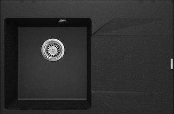 Zlewozmywak granitowy 1-komorowy z ociekaczem - prawy (ZQJ 211P) - Deante