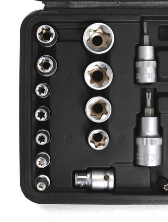 Zestaw Bitów i Nasadek Torx 30cz. KD10242 - KRAFT&DELE