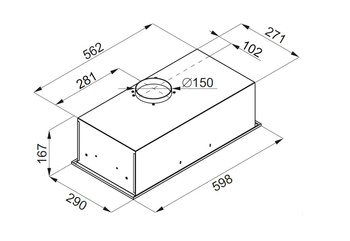 OKAP  PODSZAFKOWY 60 CM GLOBALO ARCELO 60.1 BLACK
