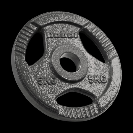 Obciążenie żeliwne olimpijskie zestaw 4x5kg, otwór 51mm, talerz z uchwytami, REBEL ACTIVE