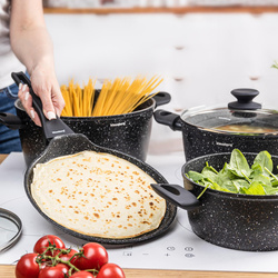 Garnki z marmurkową powłoką nieprzywieralną, zestaw 7 elementów Klausberg KB-7962