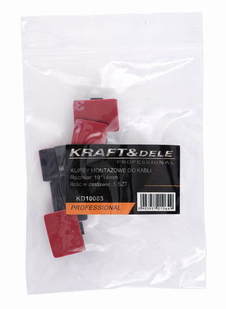 KLIPSY MONTAŻOWE DO KABLI 5EL. KD10083 - KRAFT&DELE