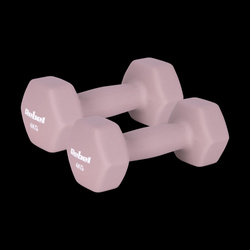 Hantelki żeliwne neoprenowe HEX 2x4kg, REBEL ACTIVE