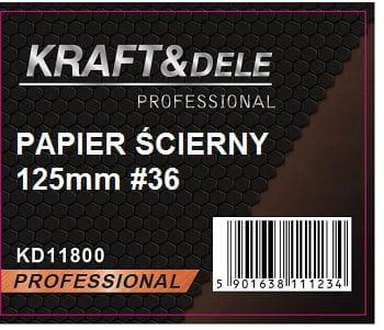 Papier ścierny 50szt. krążek 125mm P36 na rzep KD11800 - KRAFT&DELE