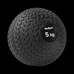 Mała piłka lekarska do ćwiczeń rehabilitacyjna Slam Ball 23cm 5kg, REBEL ACTIVE
