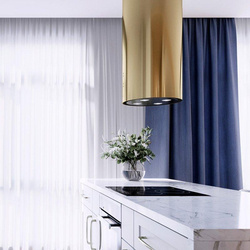 Okap kuchenny wyspowy  GLOBALO Cylindro Isola 39.7 złoty glod ligt