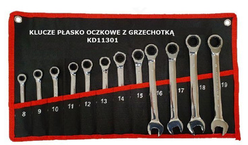 KLUCZE PŁASKO-OCZKOWE 12el. KD11301 - KRAFT&DELE