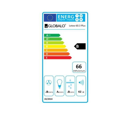 Okap podszafkowy czarne szkło  60 cm  Loteo 60.4 Plus Black GLOBALO