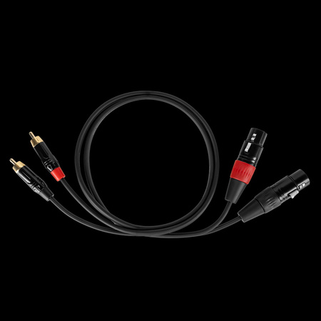 Kabel połączeniowy Cabletech XLR - 2RCA 1m