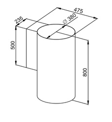 OKAP PRZYŚCIENNY TUBA GLOBALO MIRAYA 39.1 SAGE