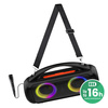 POWER AUDIO PRO - Premium głośnik Bluetooth 5.3/TWS z funkcją KARAOKE. Mocne 60W RMS / 1200W PMPO. Radio FM, MP3, USB. Akumulator litowo-jonowy (czas pracy do 16h!). Wodoodporność IPX5, USB-C. Mikrofon + pasek na ramię w zestawie.