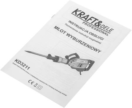 MŁOT WYBURZENIOWY 3200W 75J HEX-GAN KD3211 - KRAFT&DELE