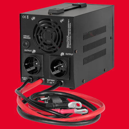Zasilacz awaryjny Rebel POWER-500-LFP4 - przetwornica z czystym przebiegiem sinusoidalnym i funkcją ładowania 12V 230V 500VA/300W