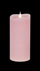 Świeca woskowa LED średnia rustic pink
