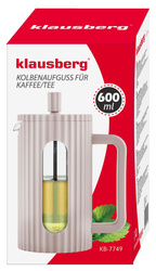 Zaparzacz do kawy/herbaty z dociskiem poj. 0,60l w kolorze beżowy KB7749 KB-7749