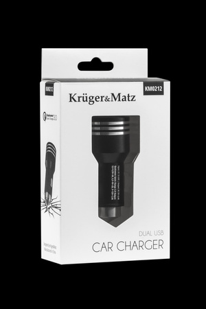 Ładowarka samochodowa Kruger&Matz 2xUSB 4800mA z funkcją Quick Charge 3.0