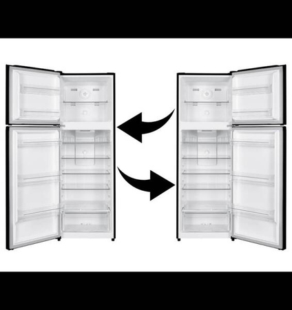 Lodówka 334L No Frost, 170cm z górnym zamrażalnikiem CZARNA Smith&Brown SFTF-632-BE5