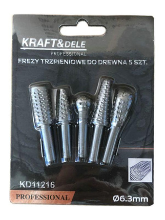 Frezy trzpieniowe do drewna 5szt.KD11216 - KRAFT&DELE