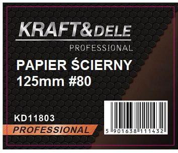 Papier ścierny 50szt. krążek 125mm P80 na rzep KD11803 - KRAFT&DELE
