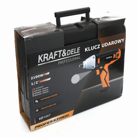 ELEKTRYCZNY KLUCZ UDAROWY 2100W 1/2" KD1557 - KRAFT&DELE