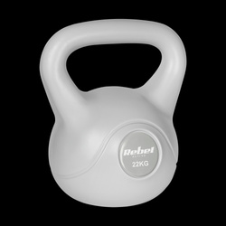 Kettlebell bitumiczny 22 kg szary REBEL ACTIVE