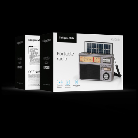 Radio przenośne analogowe solarne Kruger&Matz model KM0831