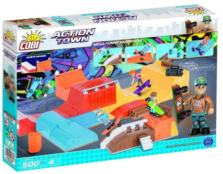 Klocki Action Town, Duży szalony skatepark, 500 elementów