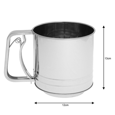 Przesiewacz do mąki, stal ø12, 450g Kingho KH-3102