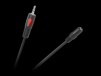 Kabel jack 3.5 wtyk-gniazdo 1.0m Cabletech Eco-Line