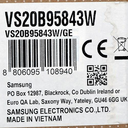 Odkurzacz pionowy Samsung Bespoke Jet Plus Complete VS20B95843W/GE