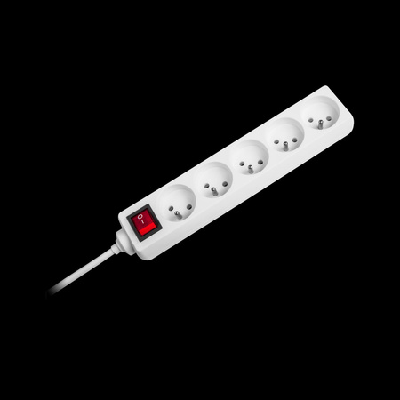 Przedłużacz sieciowy Rebel 5 gniazd z przełacznikiem, 3m (1,5mm)