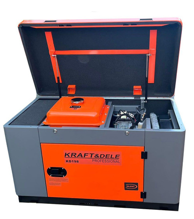 Agregat prądotwórczy jednofazowy DIESEL 14/15,5kW KD198 - KRAFT&DELE