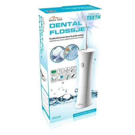 DENTAL FLOSSJET MT6528 - Irygator dentystyczny, 3 tryby płukania, zbiornik 150ml, ciśnienie wody do 110psi, akumulator li-ion