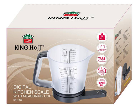 Waga kuchenna z kubkiem pomiarowym, 1,5L KINGHoff KH-1829