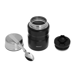 Termos na żywność, stal 0,5l czarny Kingh KH-1459
