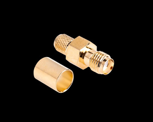 Wtyk SMA H155 żeński zacisk. złoty