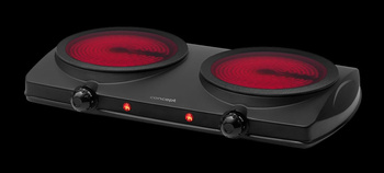 Kuchenka elektryczna dwupalnikowa czarna 2500 W VE3060