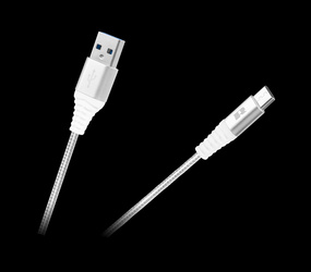 Kabel USB - USB typu C REBEL 100 cm biały