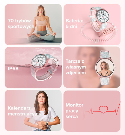 Smartwatch KIESLECT Lora Pink