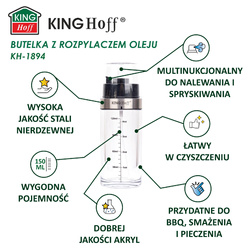 Spryskiwacz do octu i oliwy 2w1, 150ml, KINGHoff, KH-1894 KH-1894