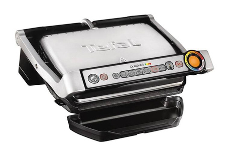 Grill Tefal GC712D ( składany ; 2000W ; kolor srebrny )