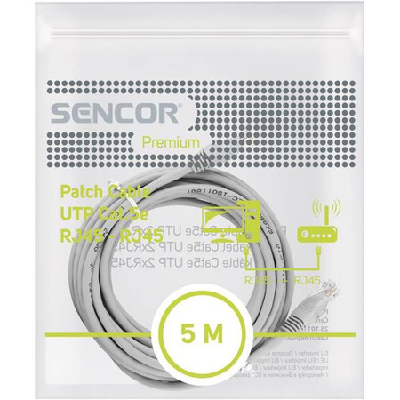 Kabel sieciowy rj45 SCO 560-050 CAT5e UTP 2xRJ45 5m Sencor