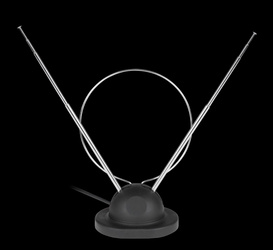 Antena pokojowa TV z kablem koncentrycznym z podstawką