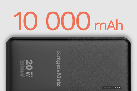 POWER BANK Kruger&Matz 10000 mAh Li-pol z funkcją QC oraz PD