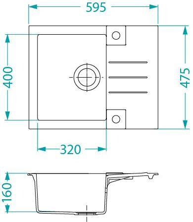 ALVEUS ROCK 30 zlewozmywak granitowy steel (4213004)